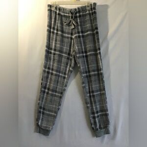 Gray Plaid Women Lounge Pants - Drawstring Joggers